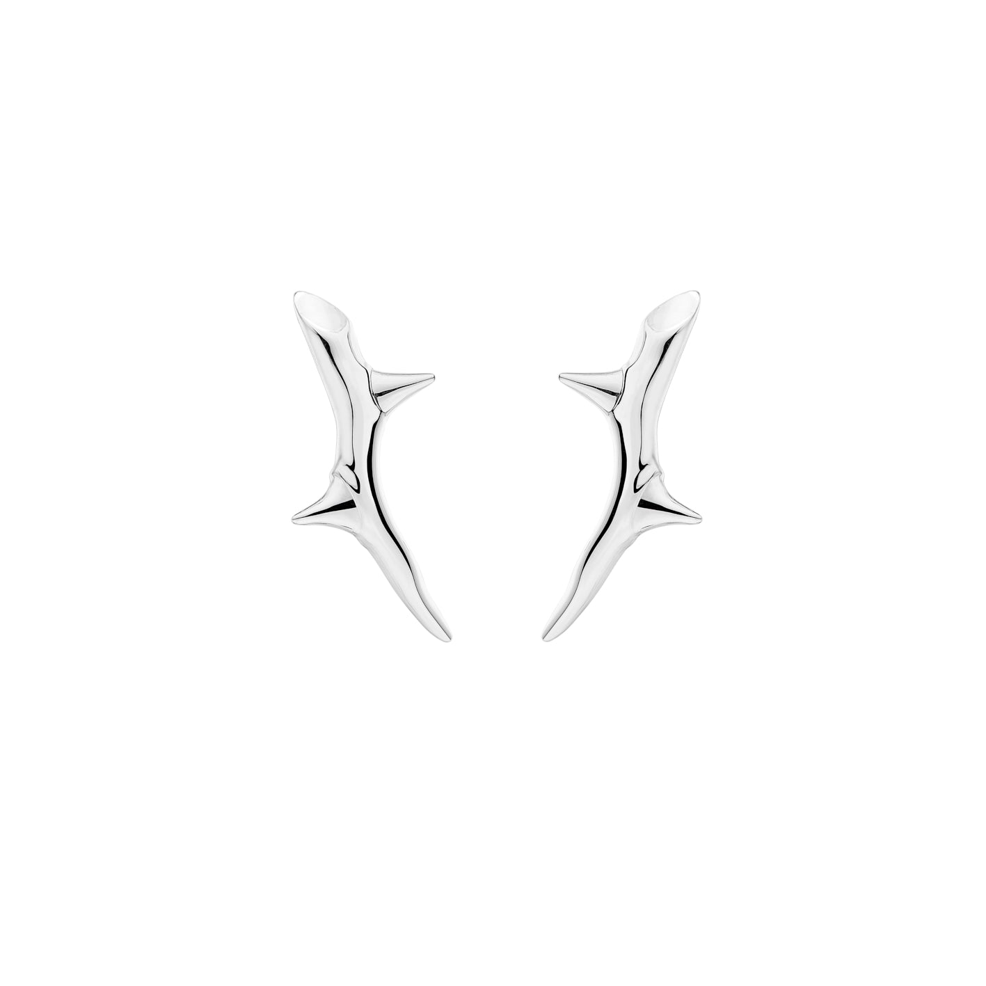 Shaun Leane Rose Thorn Climber Earrings - Silver