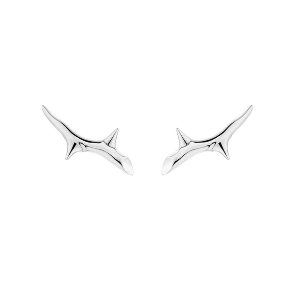 shaun leane Rose Thorn Climber Earrings - Silver