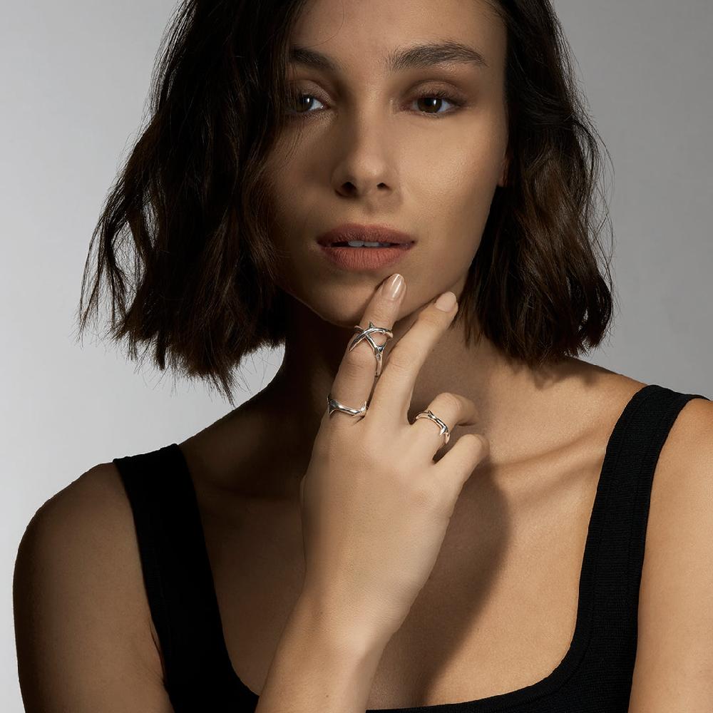 Shaun Leane Rose Thorn Hinged Ring - Silver