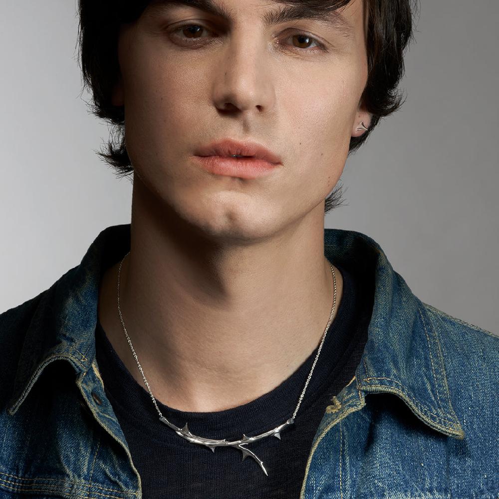 Shaun Leane Rose Thorn Horizontal Necklace - Silver