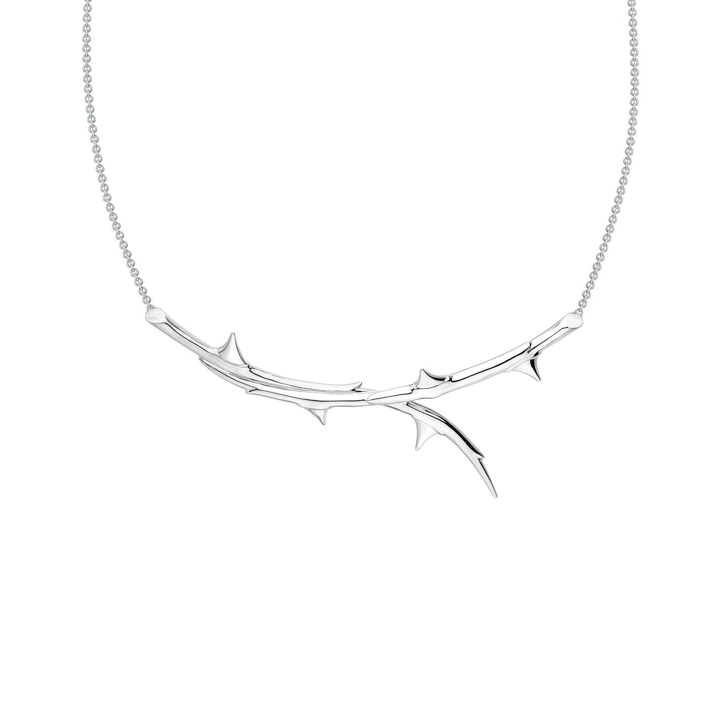 Shaun Leane Rose Thorn Horizontal Necklace - Silver