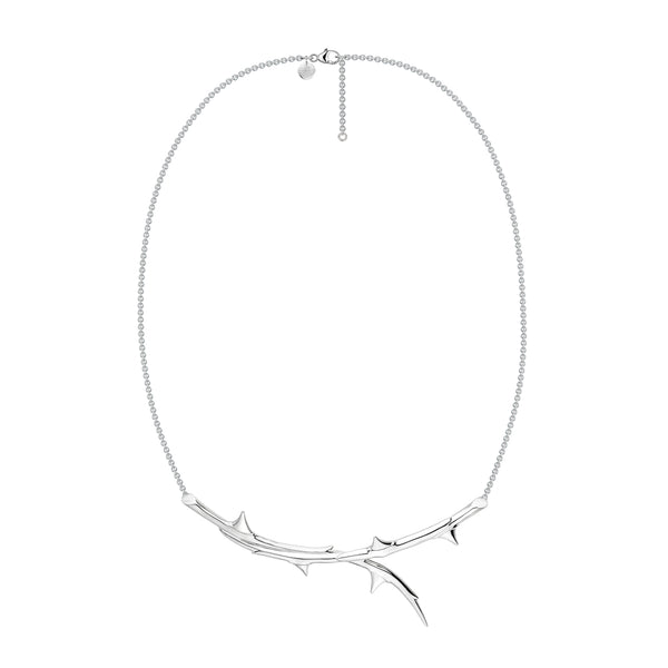 shaun leane Rose Thorn Horizontal Necklace - Silver