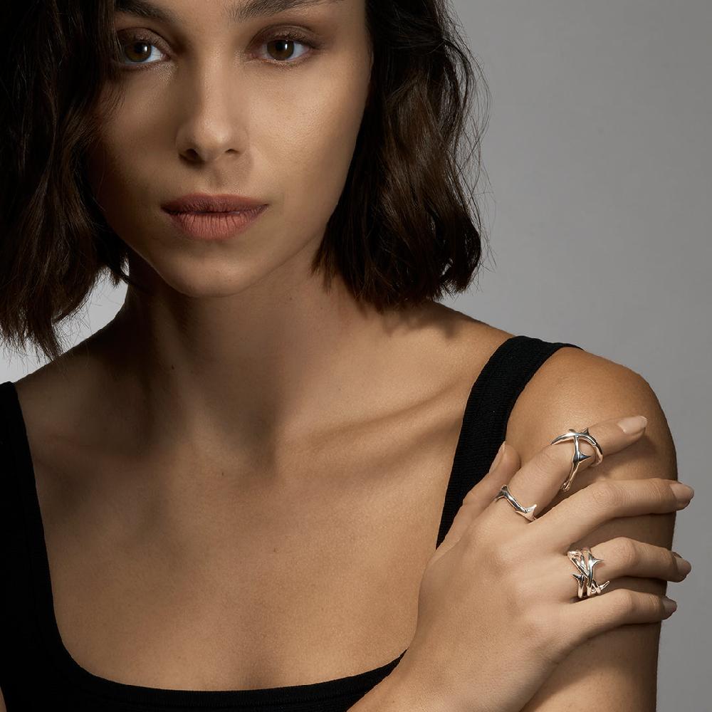 Shaun Leane Rose Thorn Triple Band Ring - Silver