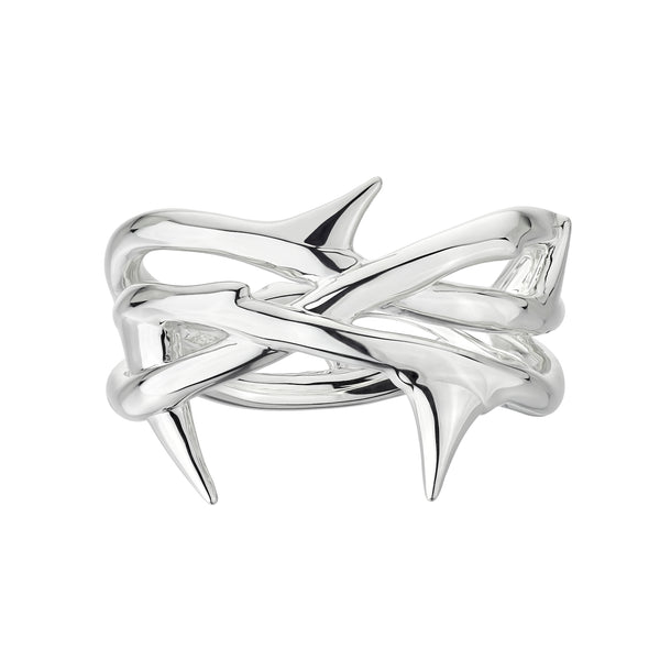 shaun leane Rose Thorn Triple Band Ring - Silver