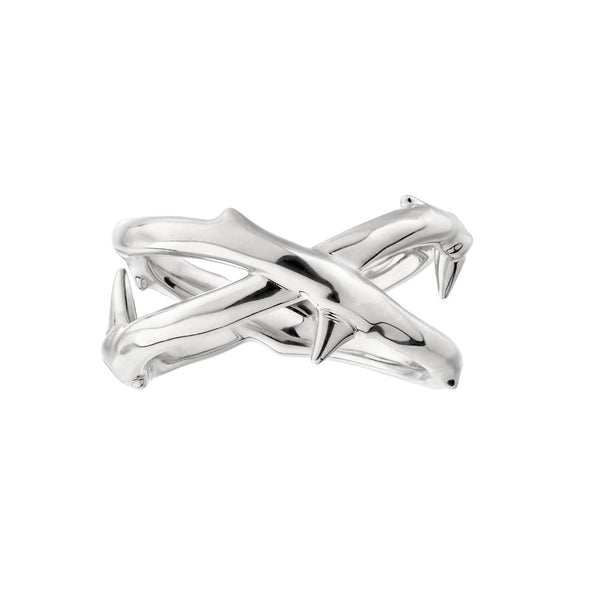 shaun leane Rose Thorn Wide Band Ring - Silver