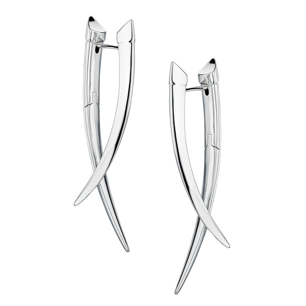 shaun leane Sabre Crossover Earrings - Silver