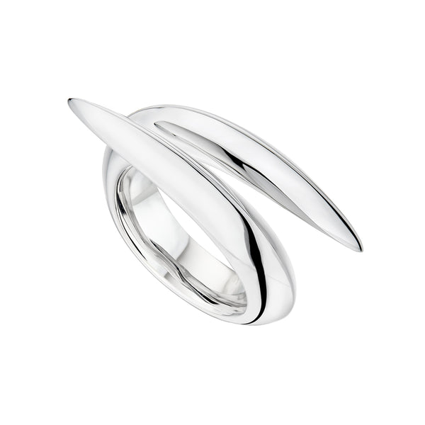 shaun leane Sabre Deco Crossover Ring - Silver