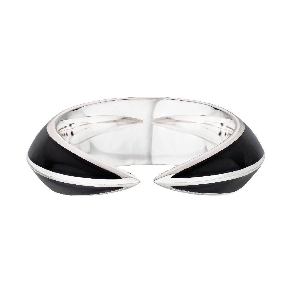 Shaun Leane Sabre Deco Ring - Silver & Black Ceramic