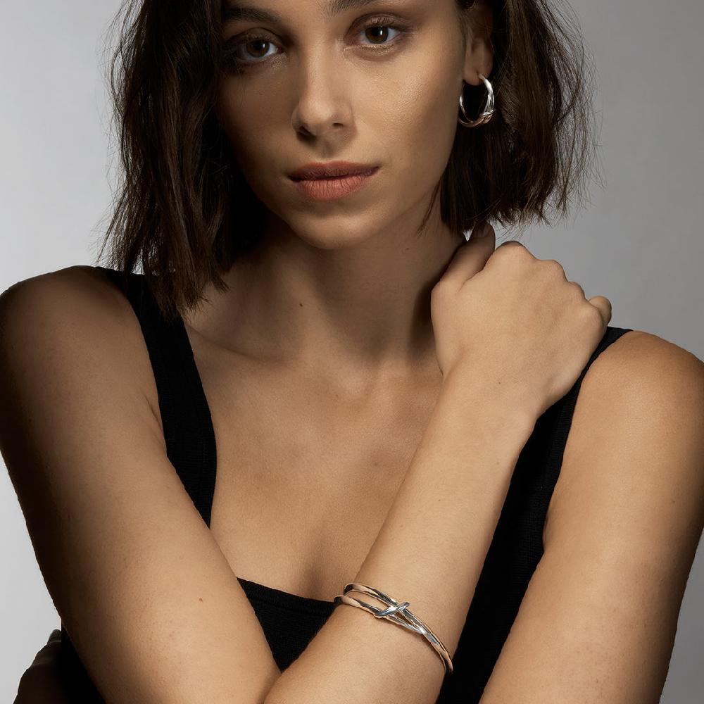 Shaun Leane Sabre Deco Twist Bangle - Silver