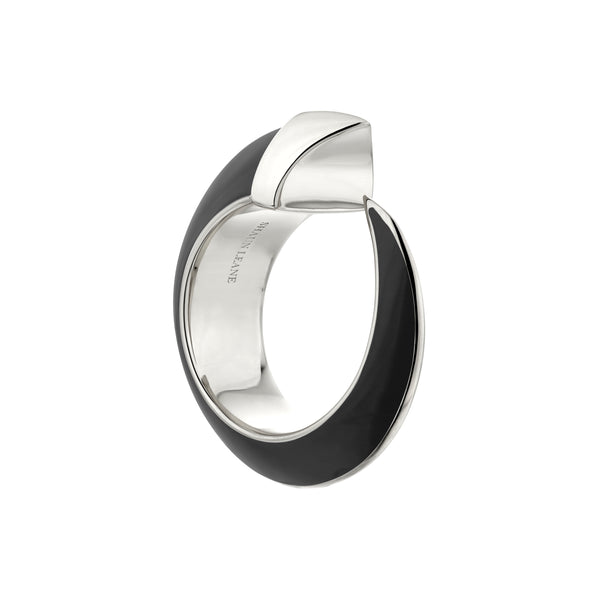 shaun leane Sabre Solis Ring - Silver & Jet Ceramic