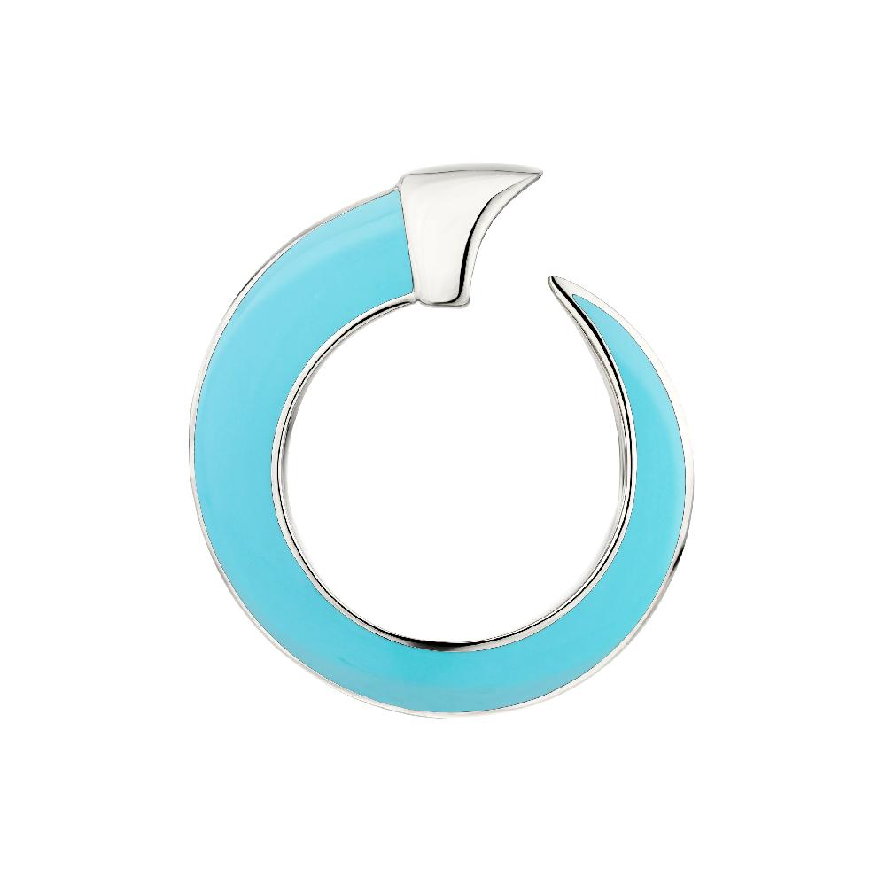 Shaun Leane Sabre Solis Ring - Silver & Lagoon Ceramic