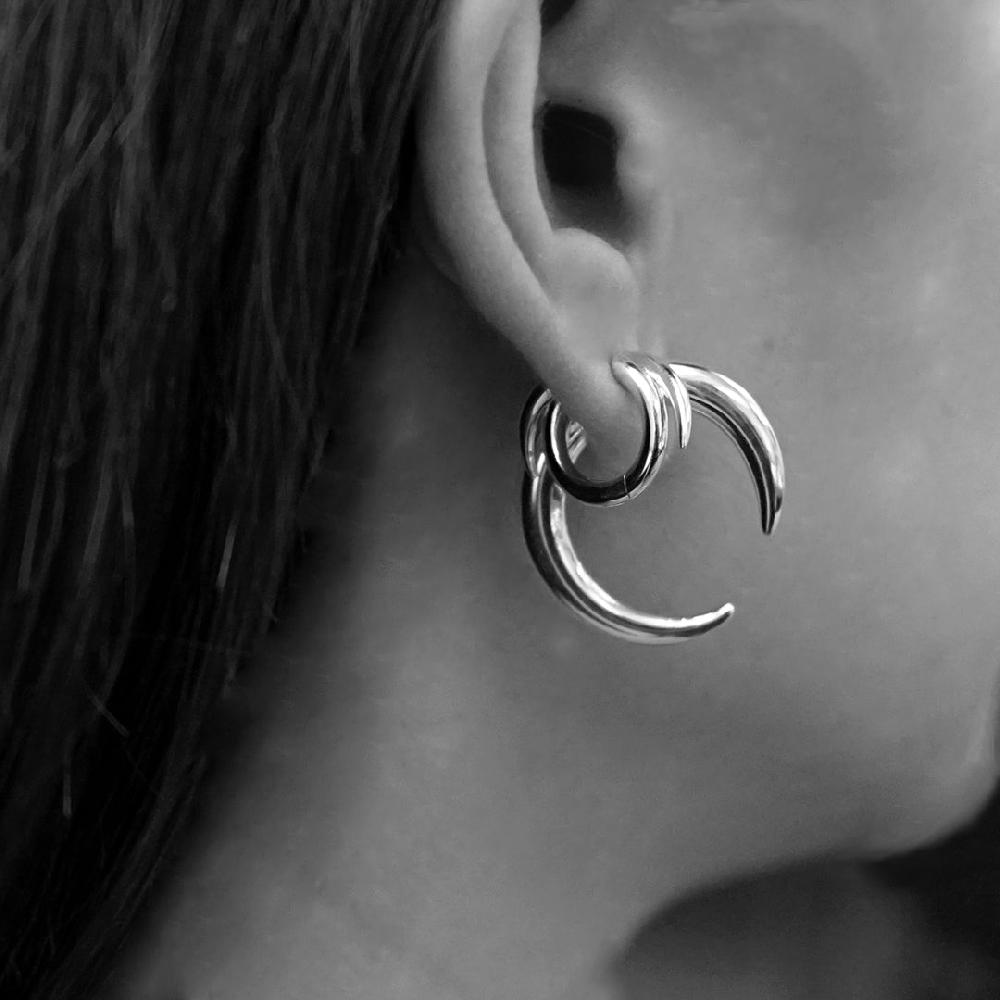 Shaun Leane Talon Large Hoop Earrings - Silver