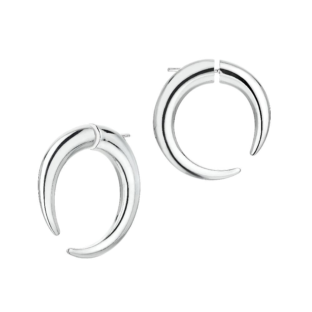 Shaun Leane Talon Large Hoop Earrings - Silver