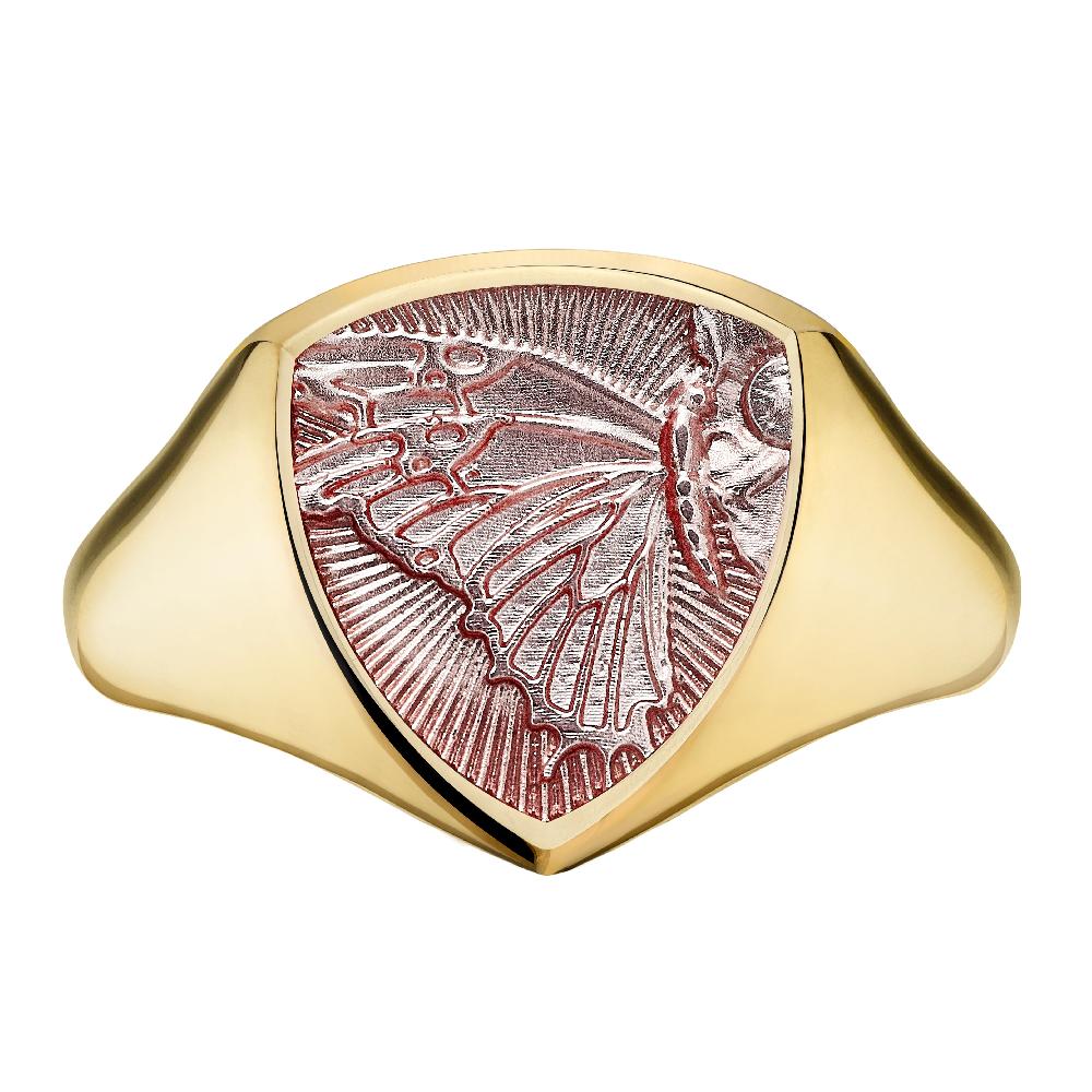 Shaun Leane Signum Hope Butterfly Ring - 18ct Yellow Gold & Dusk Enamel