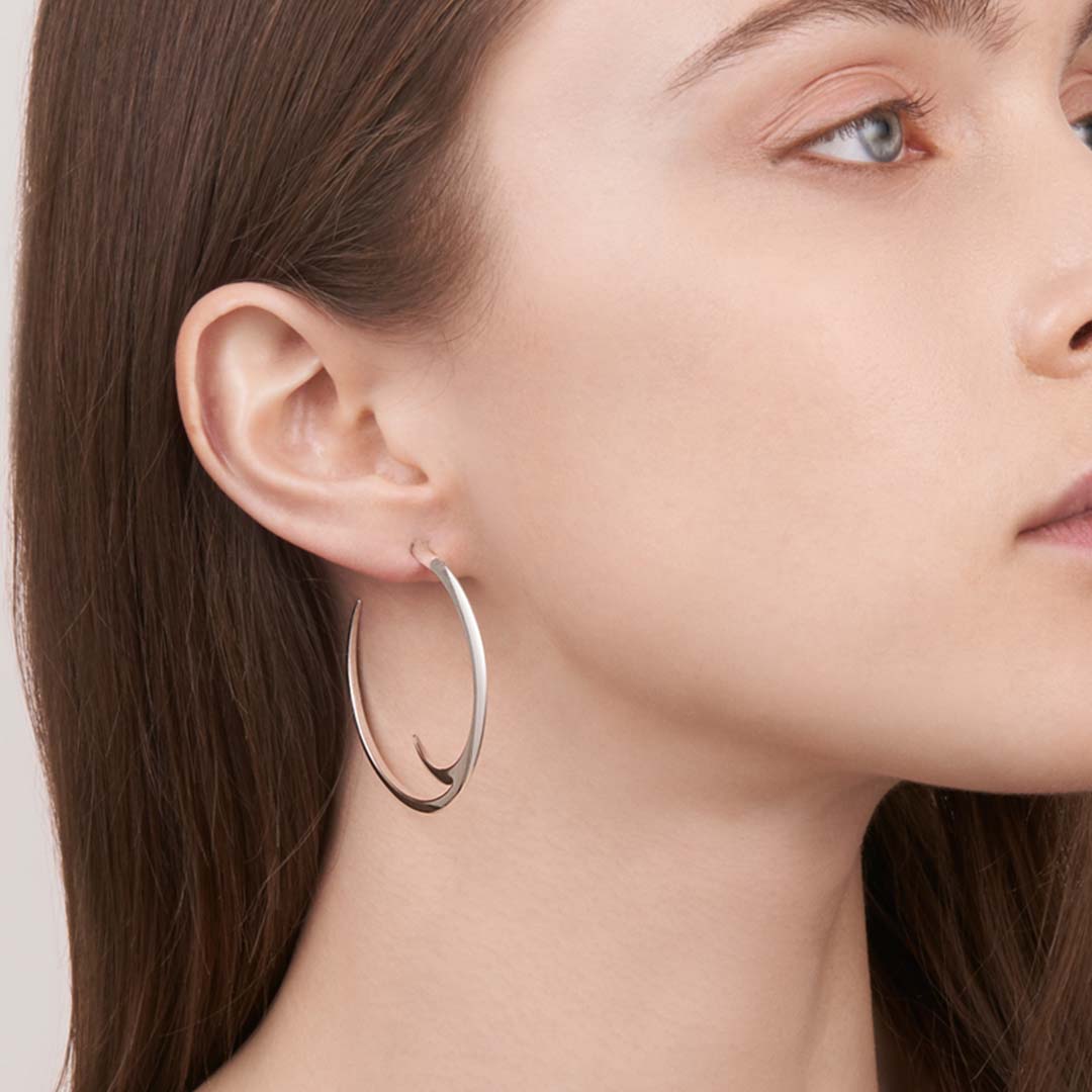 Shaun Leane Talon Cat Claw Large Hoop Earrings - Silver
