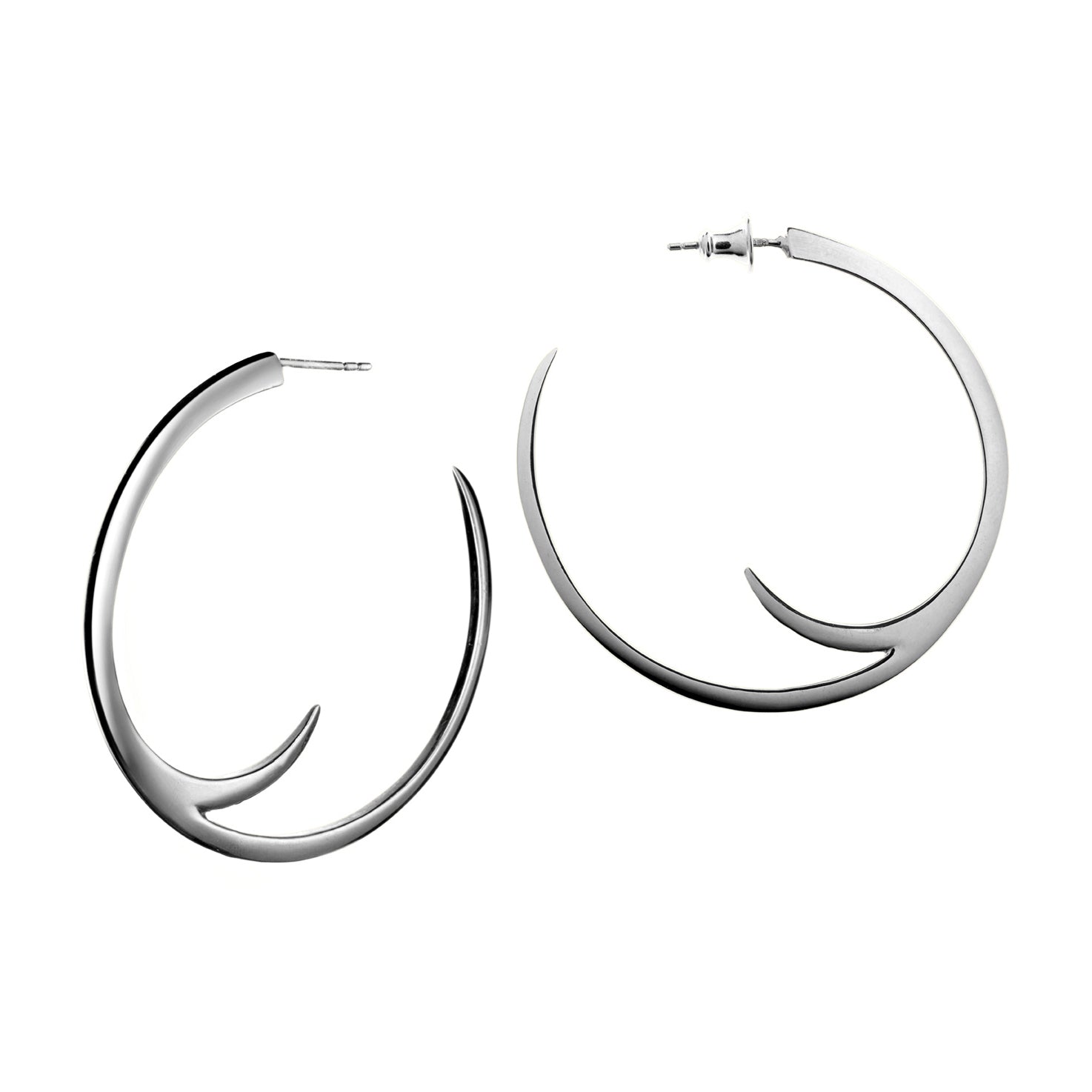 Shaun Leane Talon Cat Claw Large Hoop Earrings - Silver