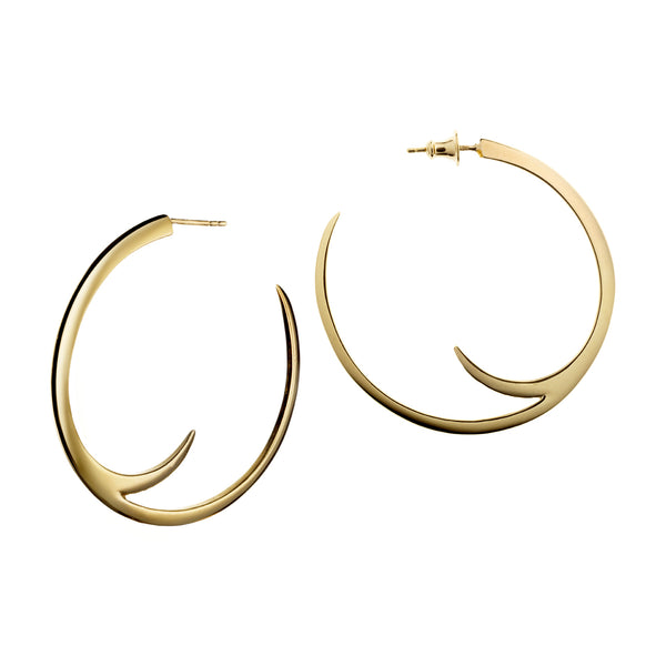 shaun leane Talon Cat Claw Large Hoop Earrings - Yellow Gold Vermeil