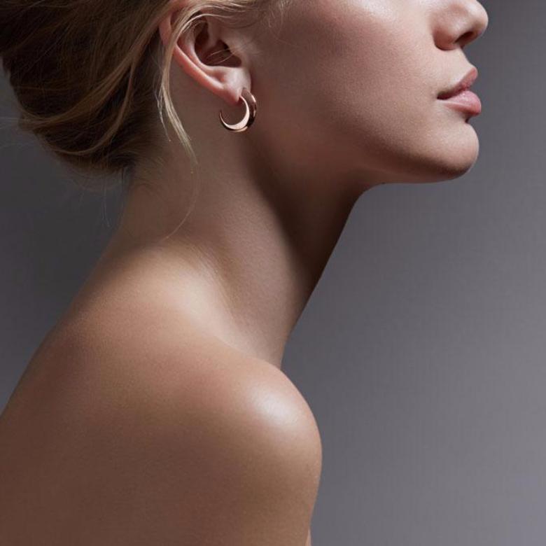 Shaun Leane Talon Cat Claw Medium Hoop Earrings - Rose Gold Vermeil