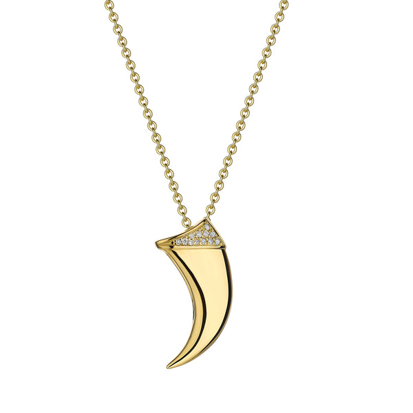 shaun leane Talon Claw Pendant - Yellow Gold Vermeil & Diamond Pave