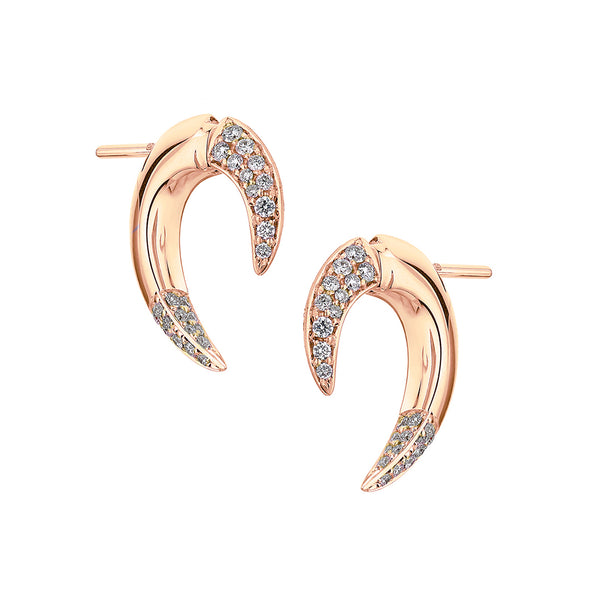 shaun leane Talon Fine Earrings - 18ct Rose Gold & White Diamond