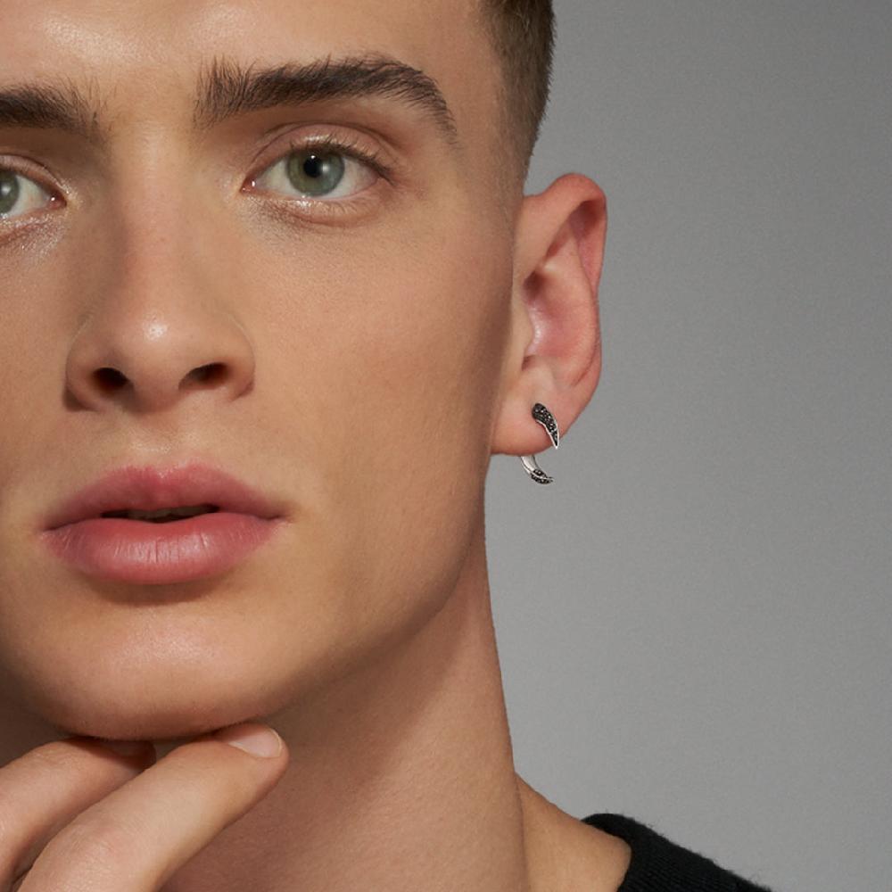 Shaun Leane Talon Fine Earrings - 18ct White Gold & Black Diamond