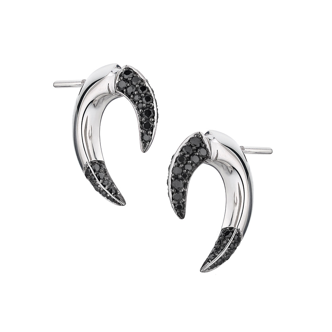 Shaun Leane Talon Fine Earrings - 18ct White Gold & Black Diamond