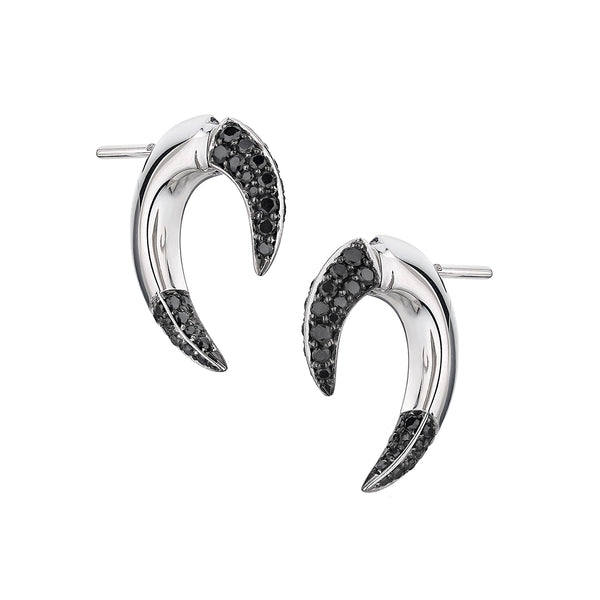 shaun leane Talon Fine Earrings - 18ct White Gold & Black Diamond
