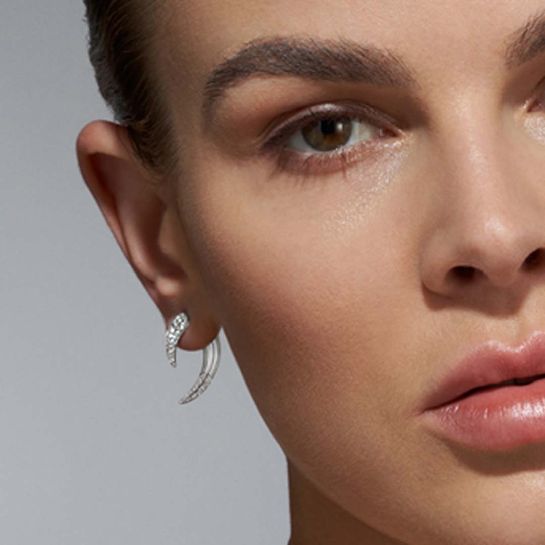 Shaun Leane Talon Fine Large Earrings - 18ct White Gold & Diamond