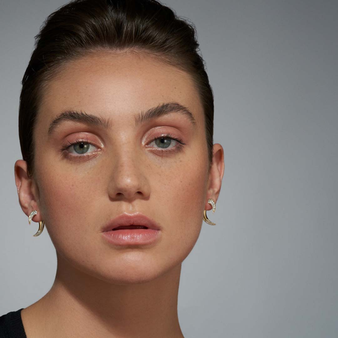 Shaun Leane Talon Fine Large Earrings - 18ct Yellow Gold & Diamond