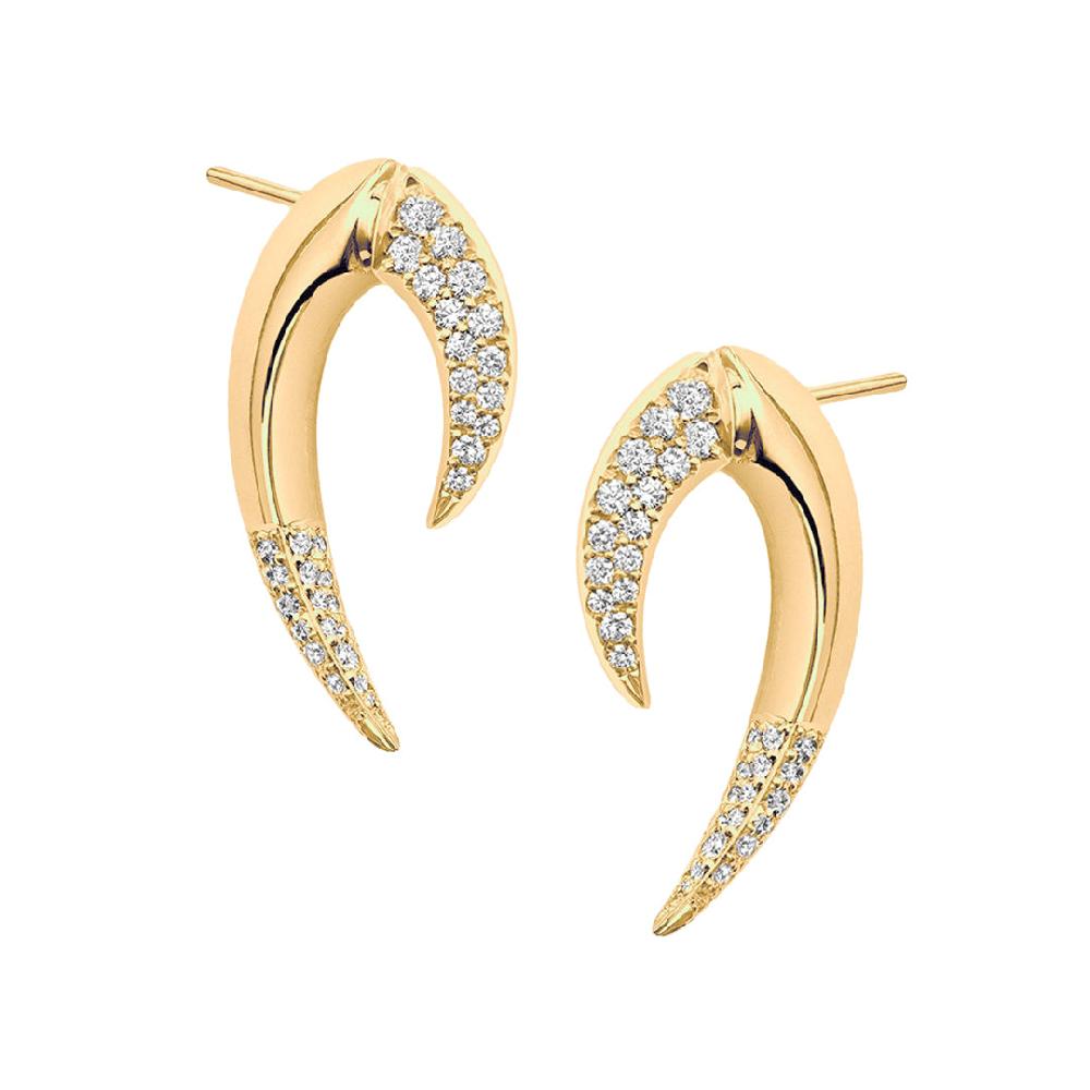 Shaun Leane Talon Fine Large Earrings - 18ct Yellow Gold & Diamond