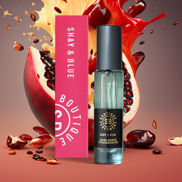 shay & blue Dark Amber Pomegranate Fragrance Noir 10ml