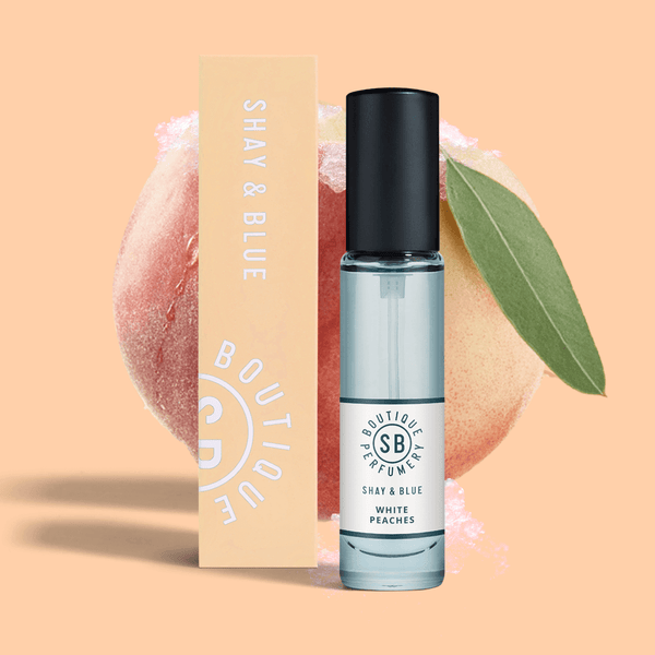 shay & blue White Peaches Fragrance 10ml