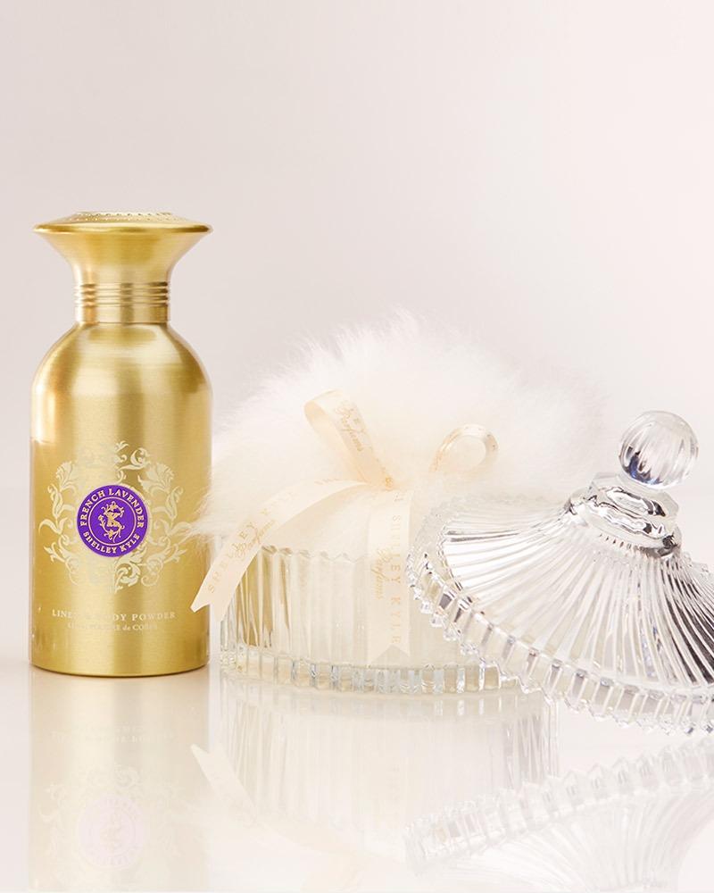 shelley kyle French Lavender Crystal Vanity Set