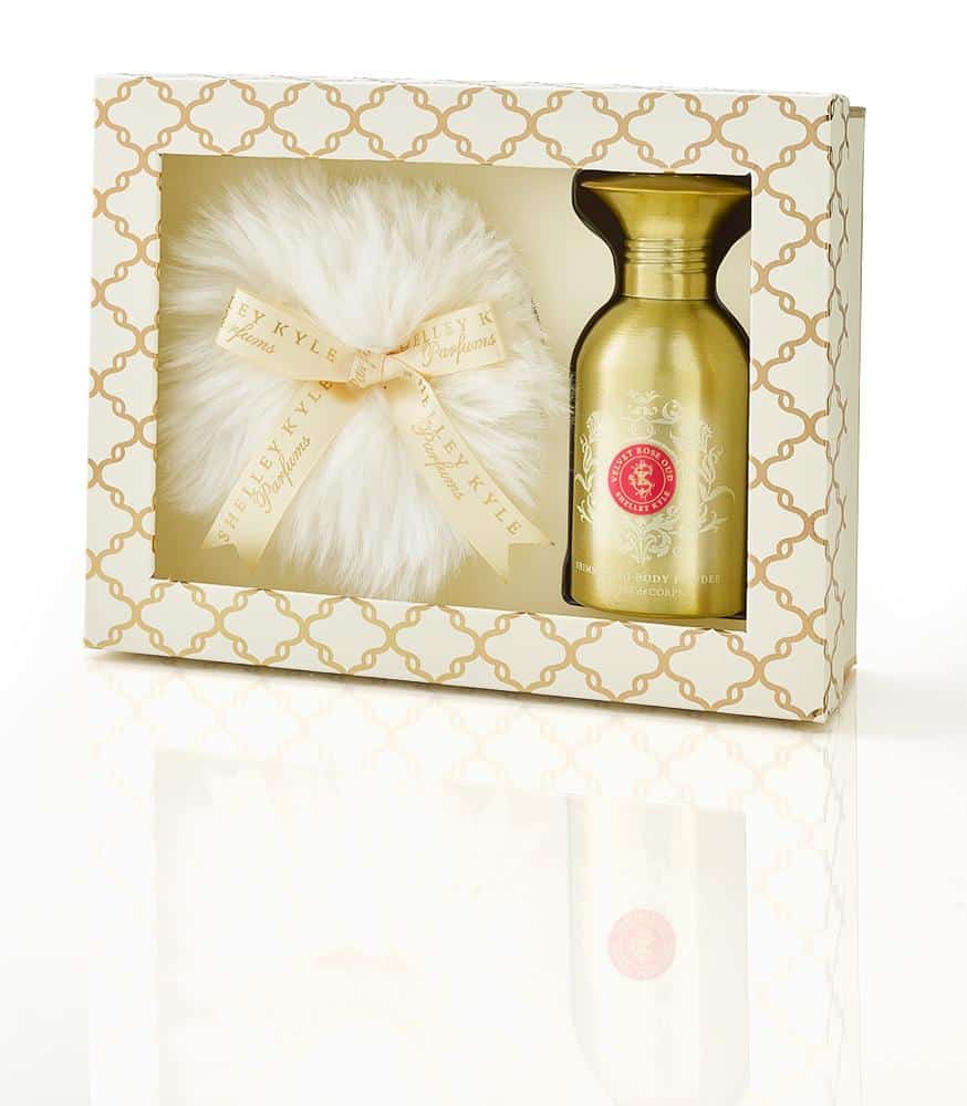 shelley kyle Velvet Rose Oud Shimmer Powder Talc Free Gift Box Set 100G/4oz