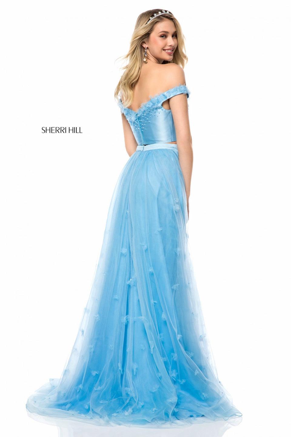 Sherri Hill A-line Two Piece With Satin Sweetheart Bodice And Tulle Skirt