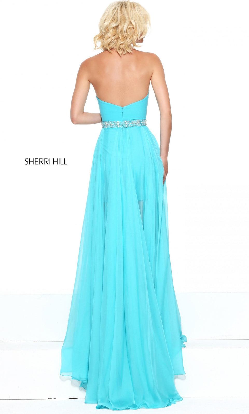 Sherri Hill Fitted Jersey Cocktail With A Detachable Chiffon Skirt