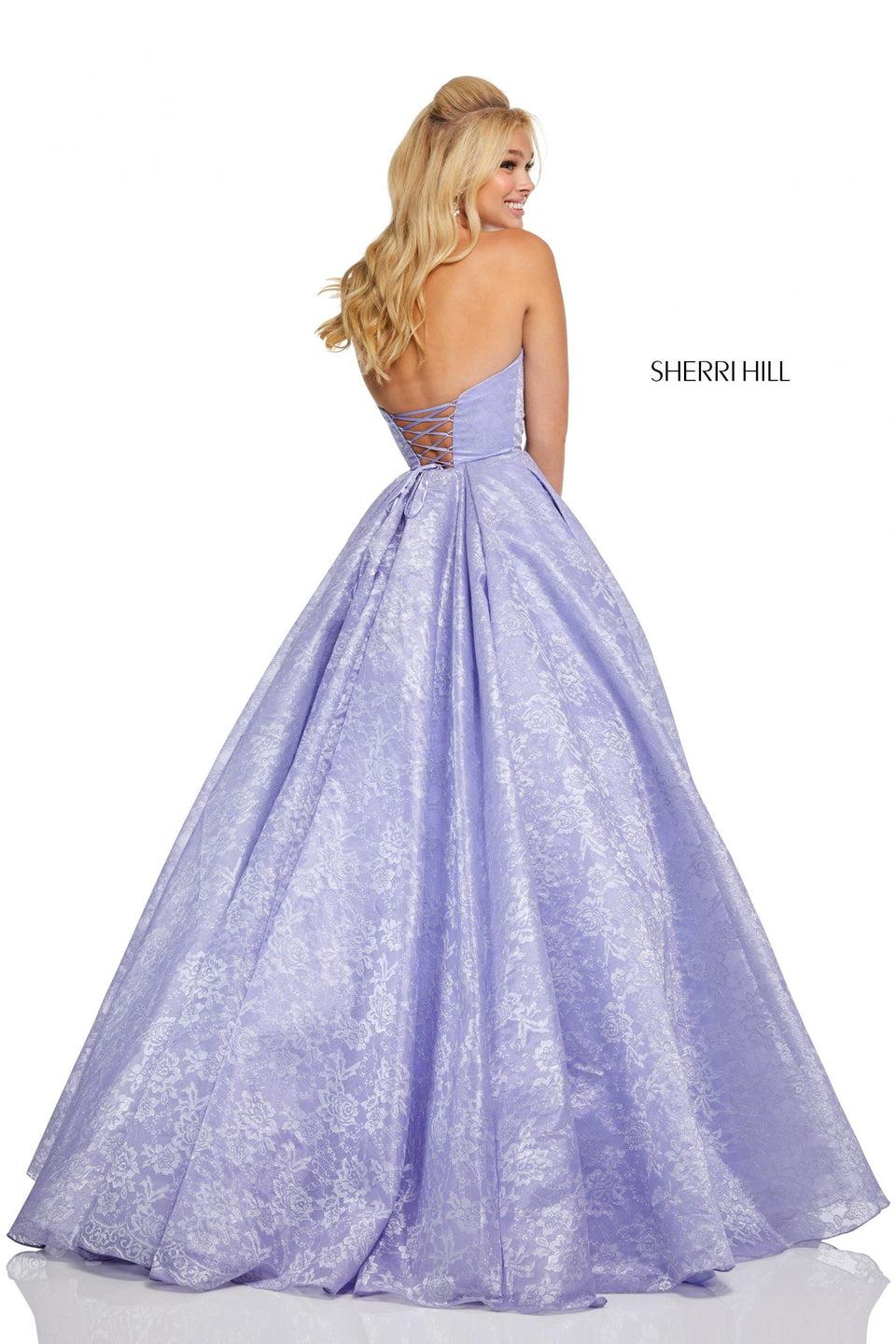 Sherri Hill Lace Ball Gown With A Sweetheart Bodice And Lace Up Back