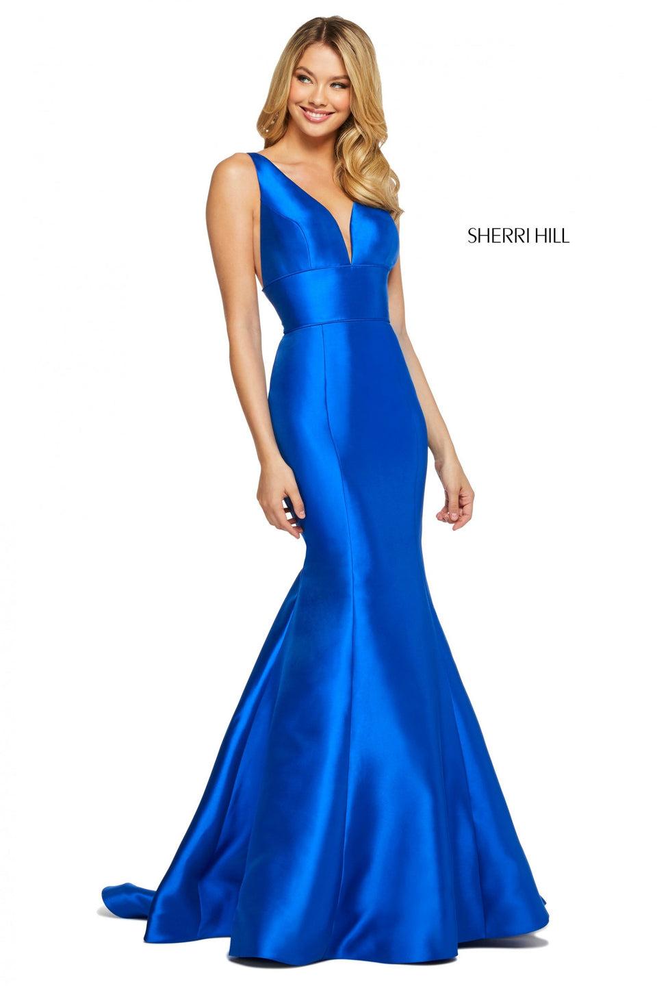 sherri hill Mikado mermaid with sweetheart V neckline