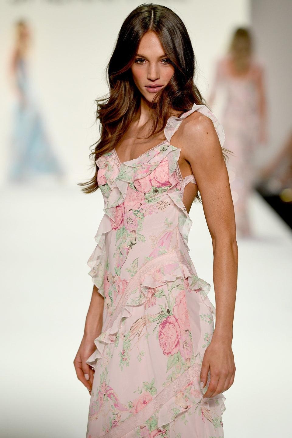 Sherri Hill Floral Gown With Lace Details