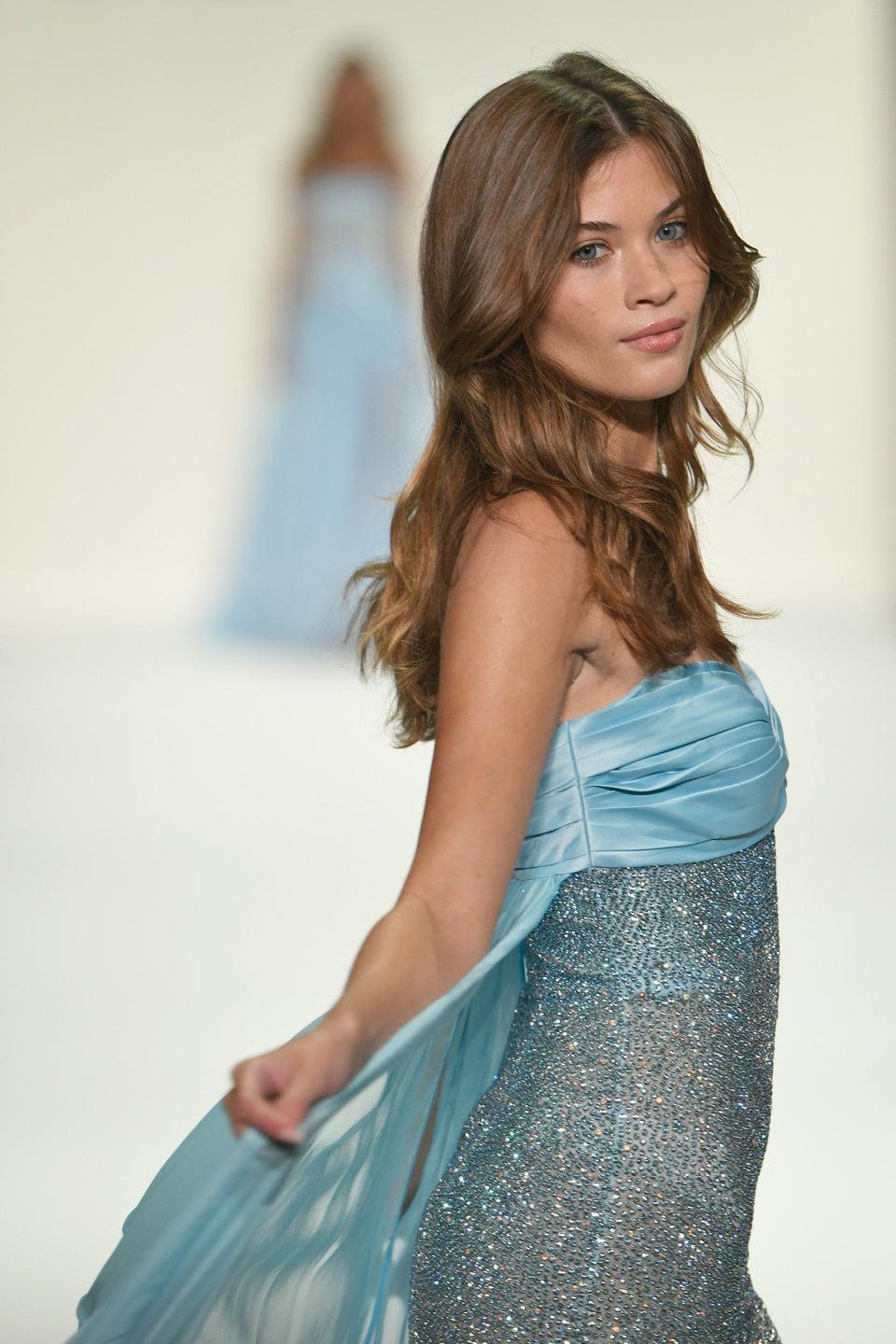 sherri hill Fully beaded halter cocktail dress