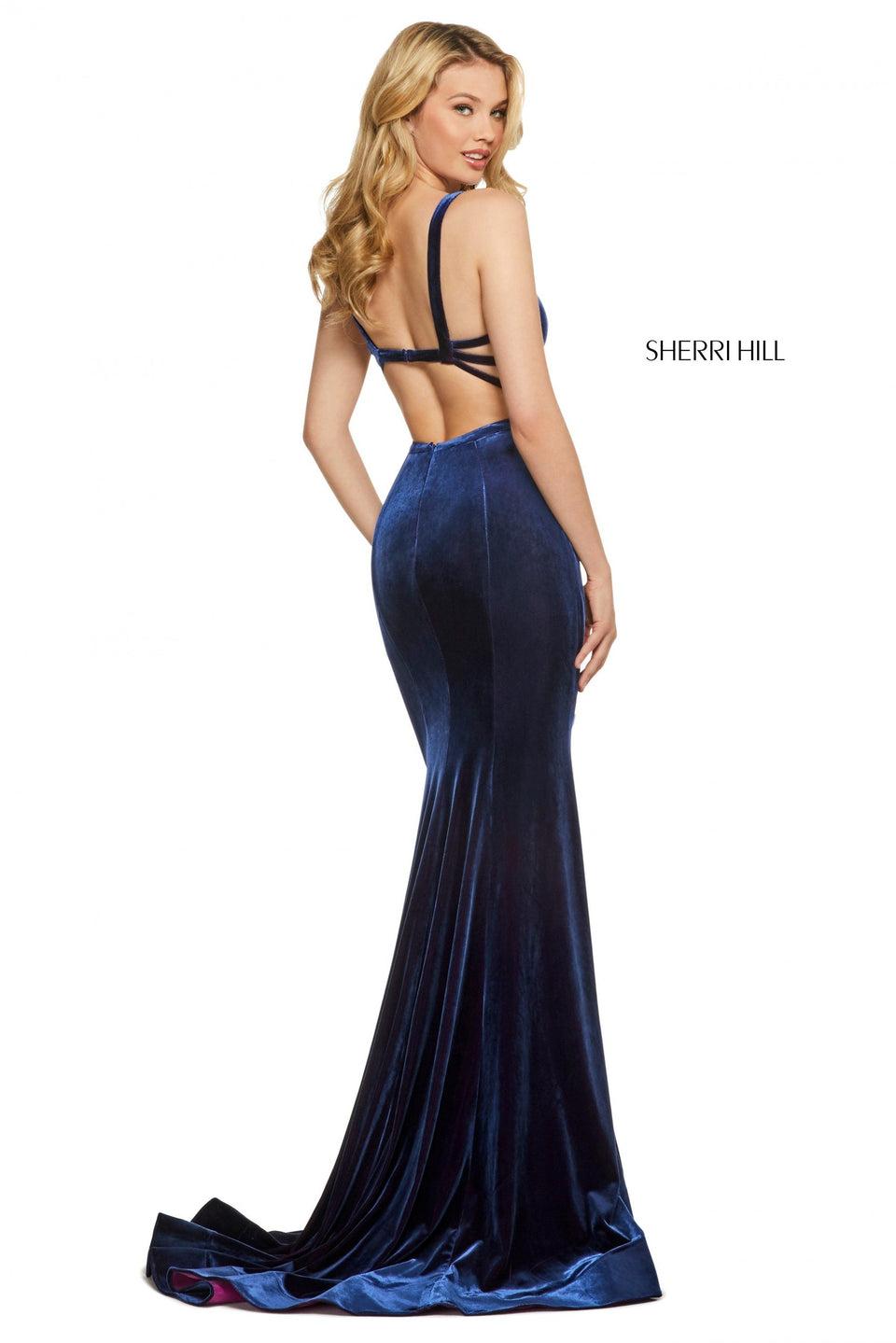 Sherri Hill Rich Metallic Gown With Open Back