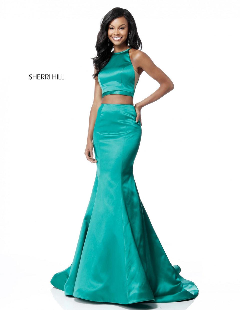 Sherri Hill Satin Two Piece Mermaid