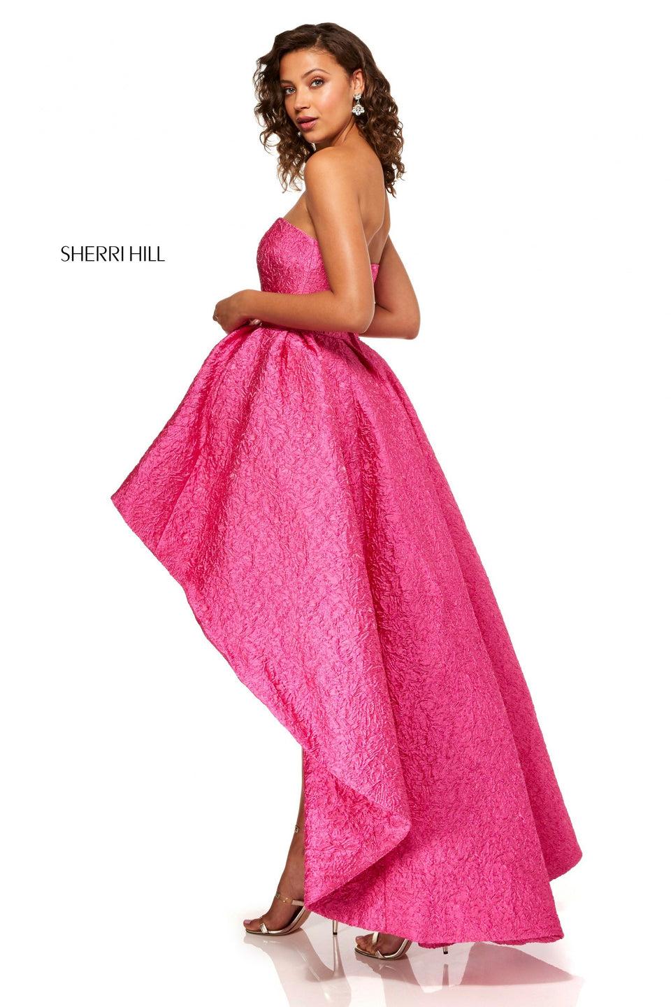 Sherri Hill Strapless High-low Gown