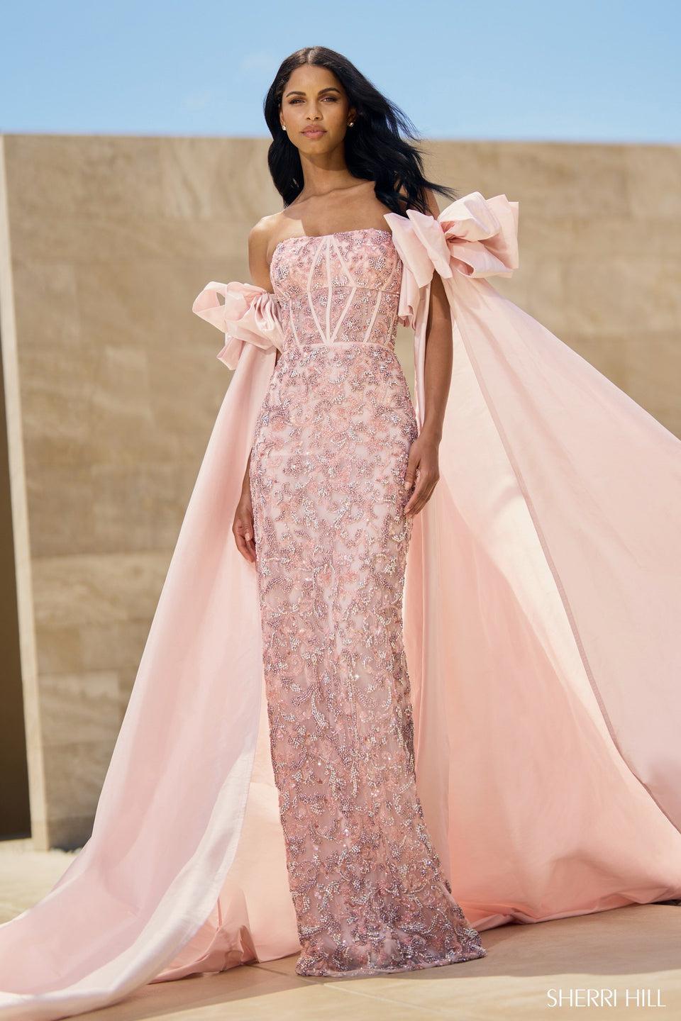 sherri hill Taffeta cape. Dress not included