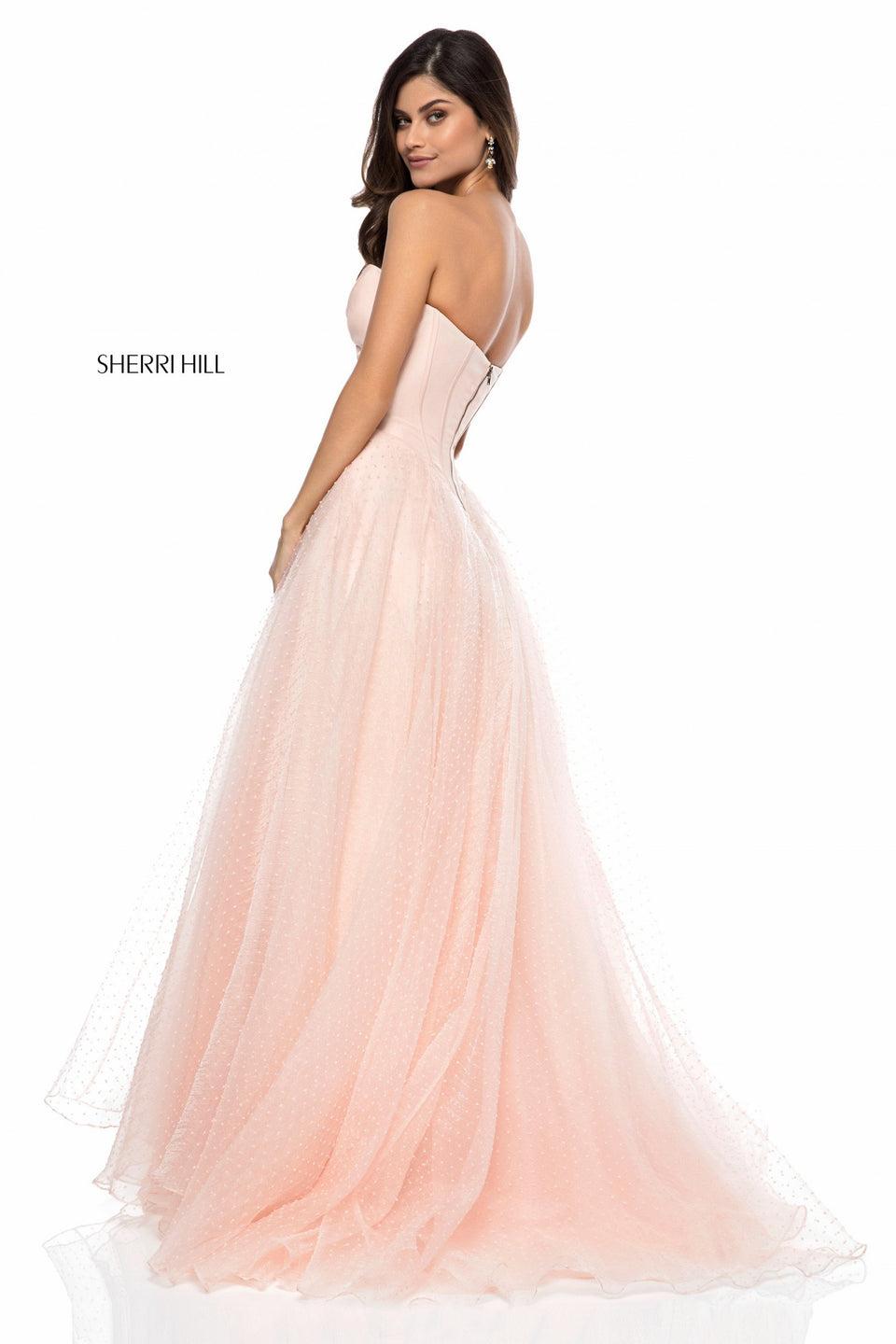 Sherri Hill Strapless Sweetheart Corset With Tulle Ball Gown Skirt
