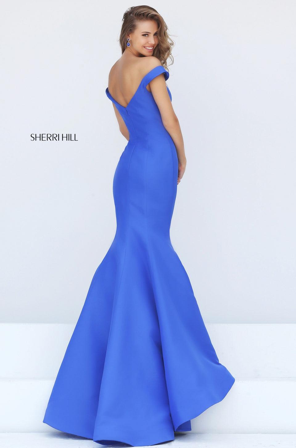 Sherri Hill Taffeta Off-the-shoulder Mermaid With Sweetheart Neckline
