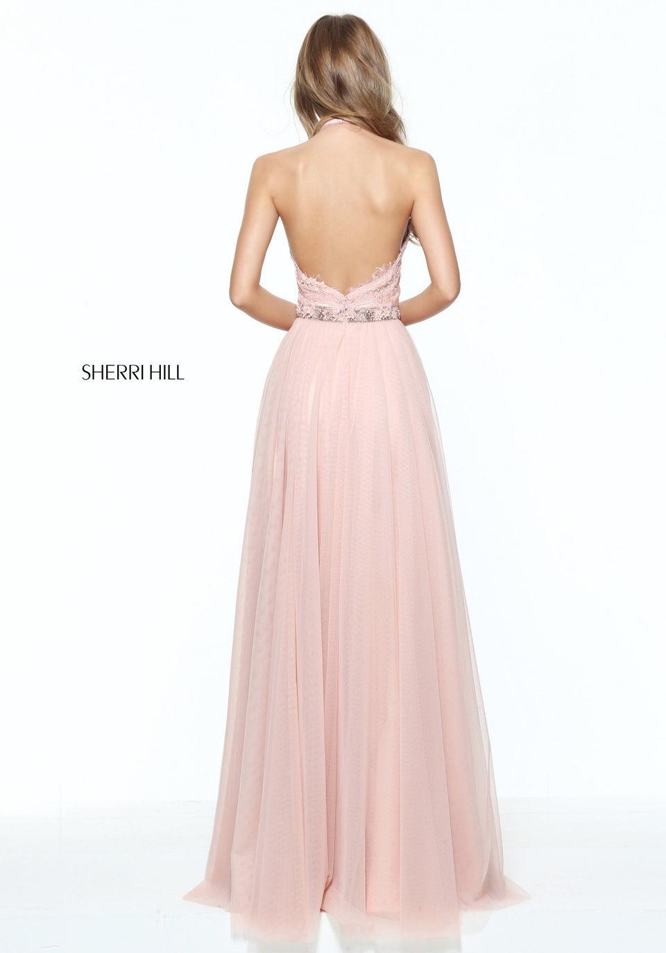 Sherri Hill Tulle A-line Gown With A Satin And Lace Bodice