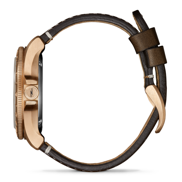 Shinola Bronze Monster GMT Automatic Watch Dark Brown Degrade