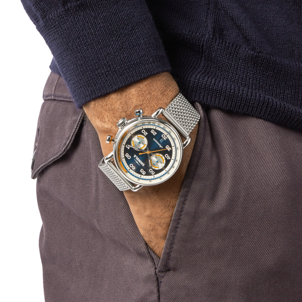 Shinola Canfield Speedway Open Road Automatic Chronograph Watch Blue/Stainless Steel