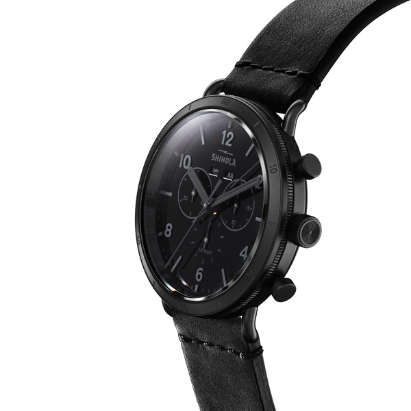 Shinola Canfield Sport Chronograph Watch Black/Black